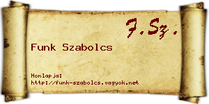Funk Szabolcs névjegykártya