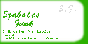 szabolcs funk business card